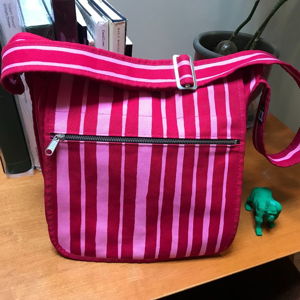 Pink & Red MARIMEKKO Crossbody Shoulder Bag, Canvas Tote Bag,  from Finland